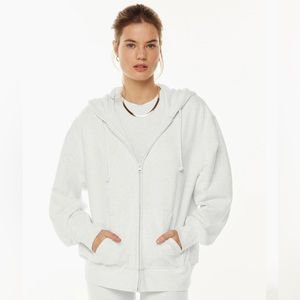 Aritzia TNA Terry Fleece BF Zip Up